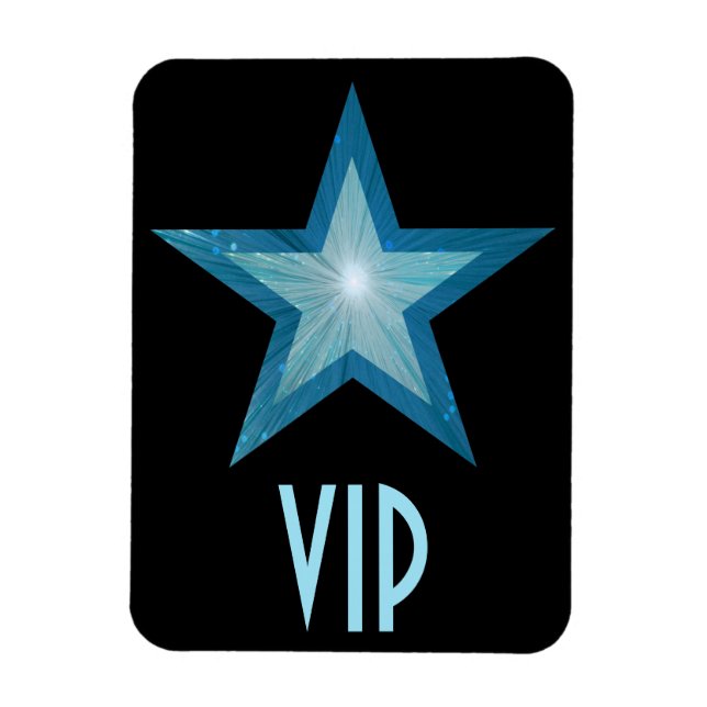 Ímã Blue Star 'VIP', preto-ímã flexível (Vertical)