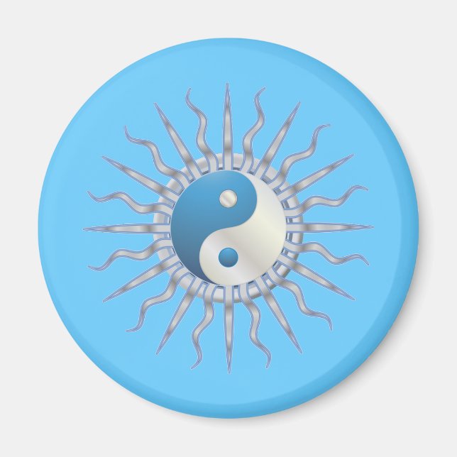 Imã Blue Starburst Yin Yang (Frente)
