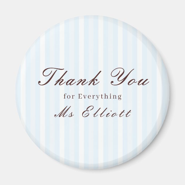 Imã Bluebell - Personalised Thank You Teacher Magnet (Frente)