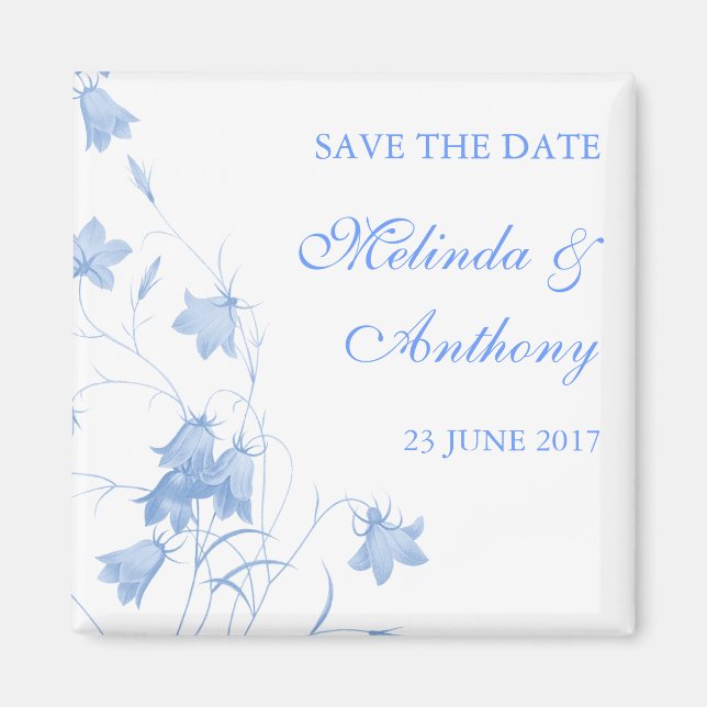 Imã Bluebells - Blue Save the Date (Frente)