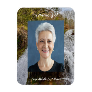 Ímã Bluebells Waterfall Landscape Memorial Keepsake