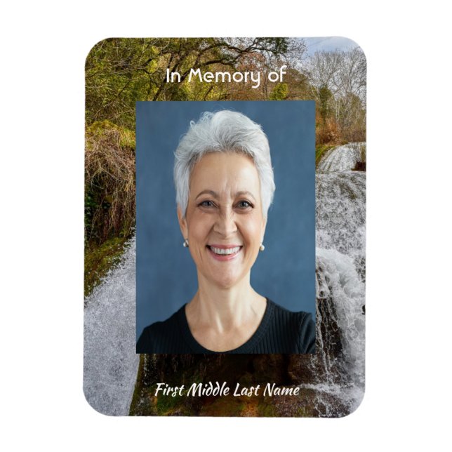 Ímã Bluebells Waterfall Landscape   Memorial Keepsake  (Vertical)