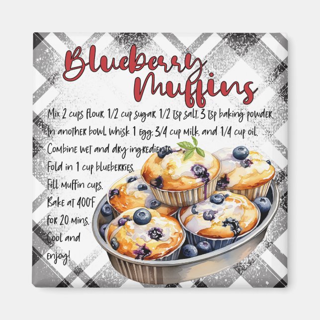 Imã Blueberry Muffins Recipe (Frente)