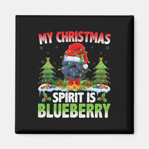 Imã Blueberry Vestindo Papai Noel - Espírito de Natal