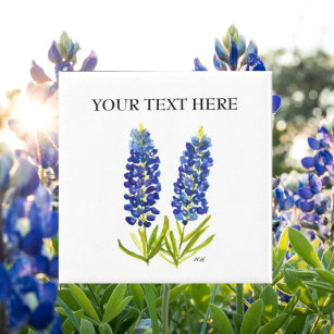 Imã Bluebonnets Texas State Flowers Lupine Watercolor