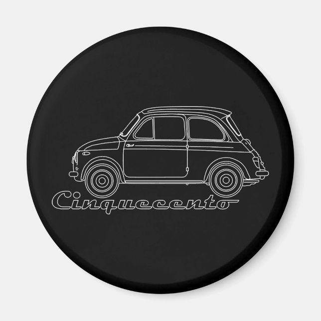 Imã Blueprint italiano Oldtimer Fiat Cinquecento 500 c (Frente)