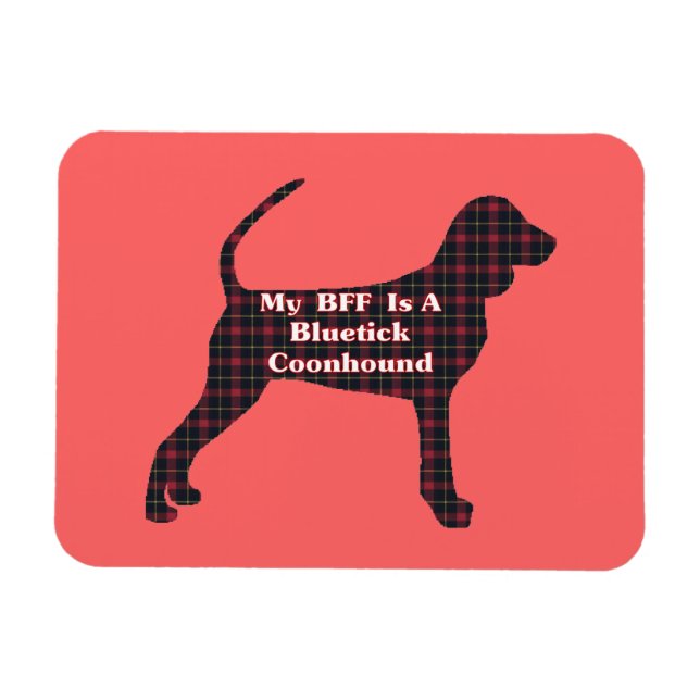 Ímã Bluetick Coonhound BFF (Horizontal)