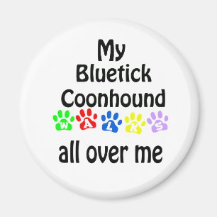 Imã Bluetick Coonhound Walks Design
