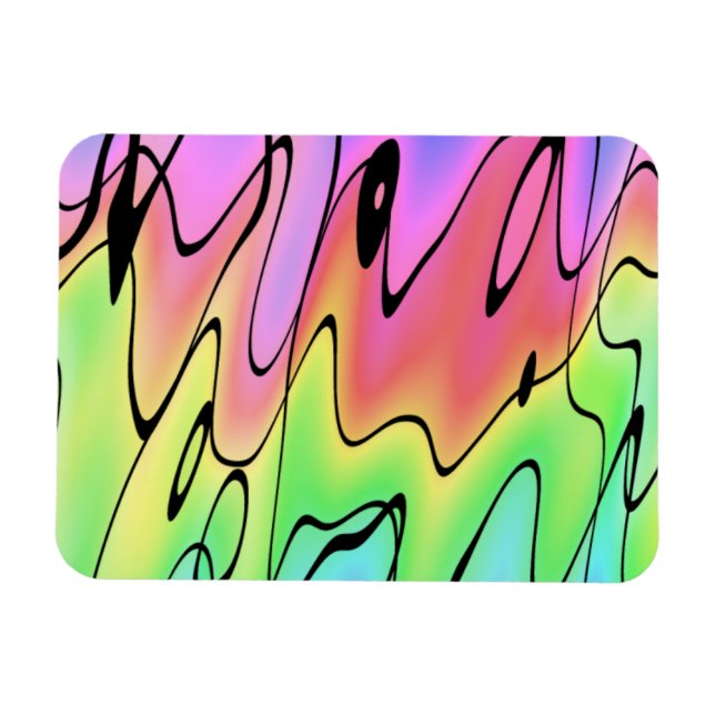 Ímã Blurry Rainbow (Horizontal)