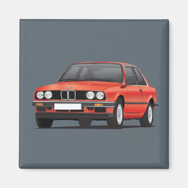 Imã BMW E30 (série 3) vermelho (Frente)
