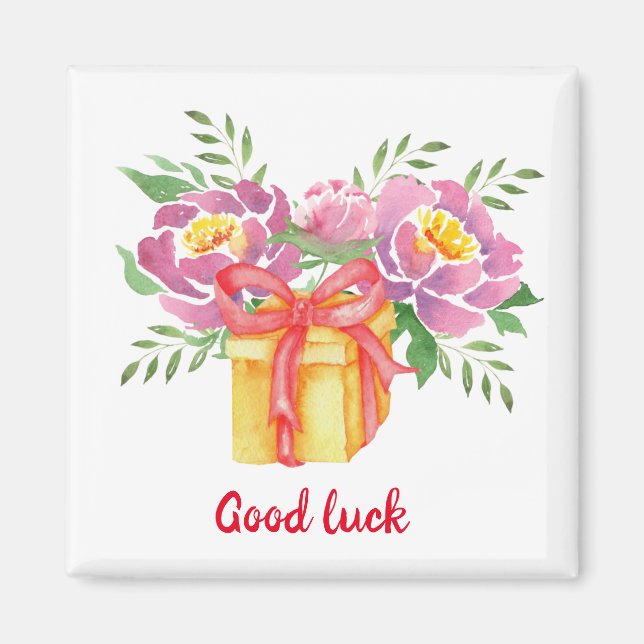 Imã Boa sorte Peonias aquáticas (Frente)