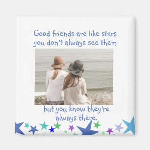 Imã Boas amigas são como estrelas Foto Personalizada