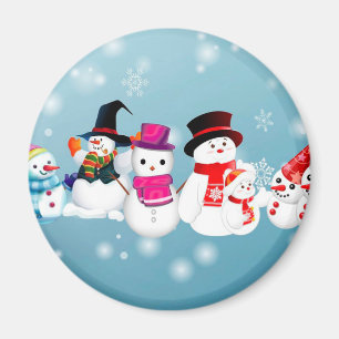 Imã Boas festas bonecos de neve
