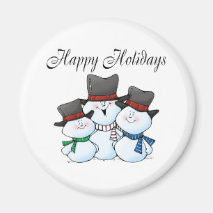 Imã Boas festas família do boneco de neve