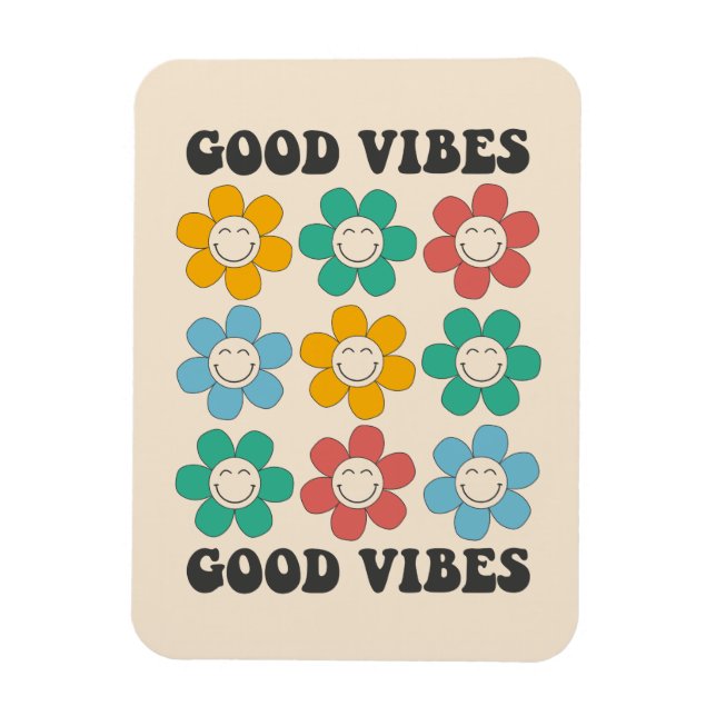 Ímã Boas Víblias Flores de Margarida Coloridas (Vertical)