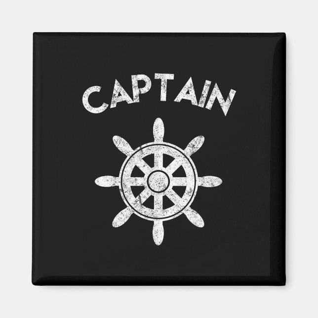 Imã Boat Captain Wheel Sailboat Boating Sailor Gifts  (Frente)