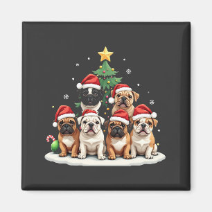 Imã Boate de Natal Árvore Santa Hat Puppy Amantes
