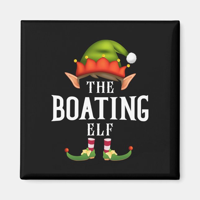 Imã Boating Elf Group Funny Christmas Pajama Party  (Frente)
