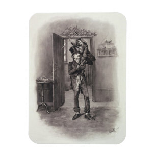 Ímã Bob Cratchit e Tim minúsculo, 'de Charles Dickens
