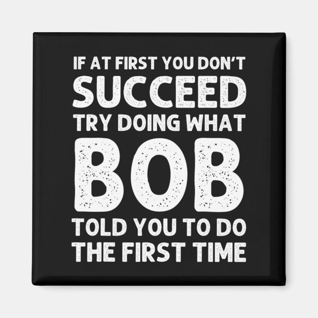 Imã Bob Gift Name D Birthday Funny Christma  (Frente)