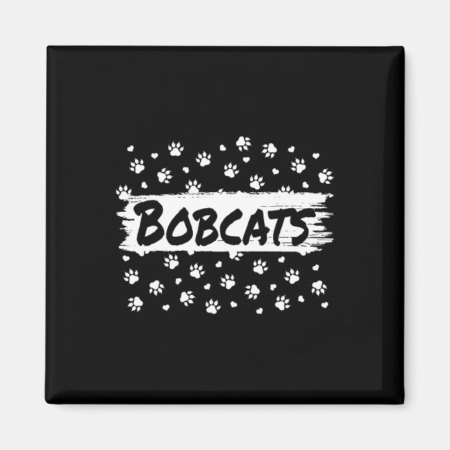 Imã Bobcats Mascot De Volta Ao Calor De Pegada Espirit (Frente)