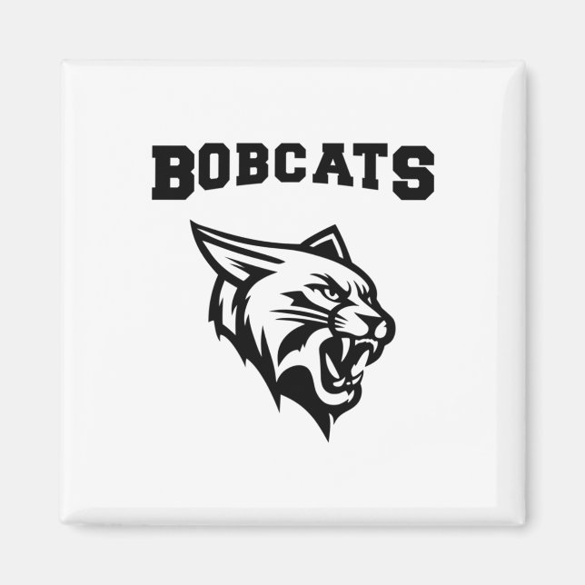 Imã Bobcats Sports Com Vinheta Mascot (Frente)