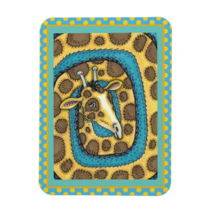 ÍMÃ BOBO GIRAFFE LONG NECK E SPOTS, ARTE FOLK ENGRAÇA