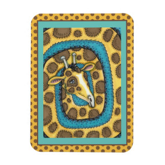 ÍMÃ BOBO GIRAFFE LONG NECK E SPOTS, ARTE FOLK ENGRAÇAD