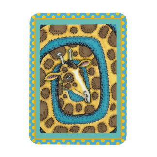 ÍMÃ BOBO GIRAFFE LONG NECK E SPOTS, ARTE FOLK ENGRAÇAD