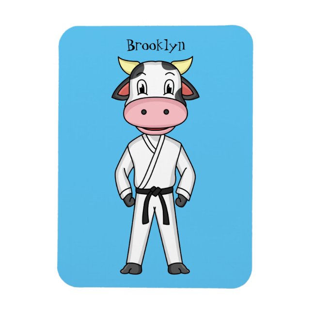 Ímã Boca-branca em desenho animado em kung fu (Vertical)
