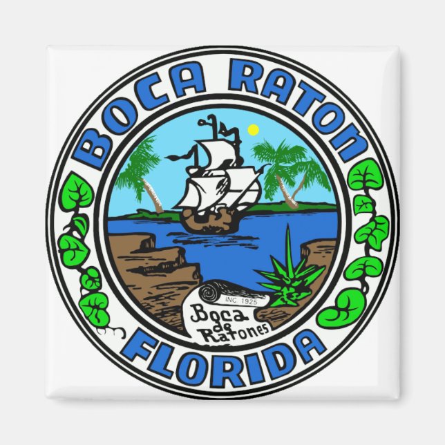 Imã Boca Raton Flórida (Frente)