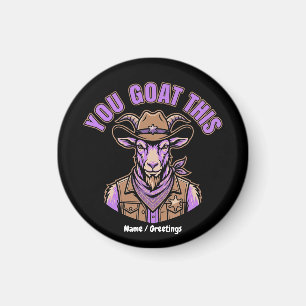 Imã Bode Cowboy Engraçado Design Motivacional Trocadil
