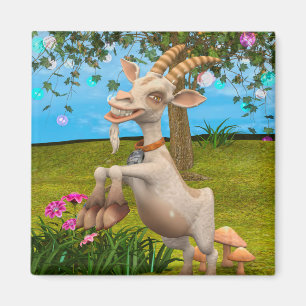 Imã Bode de desenho animado engraçado arte de jardim a