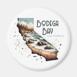 Imã Bodega Bay California Souvenir Gift