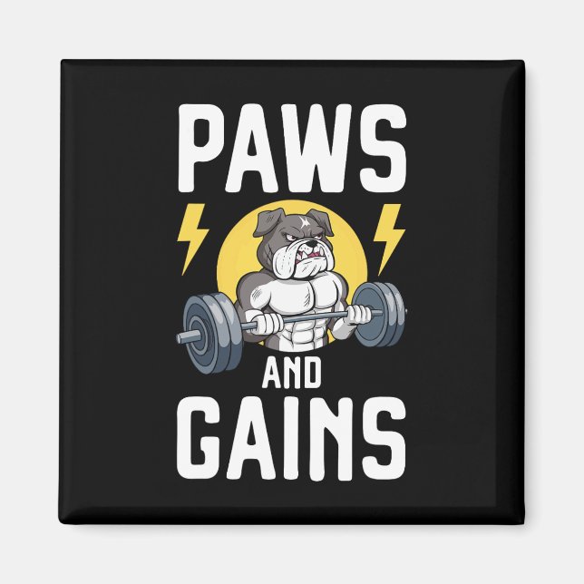 Imã Bodybuilder Dog Lover Gym Visto Malhação Workout B (Frente)