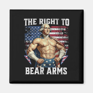 Imã Bodybuilding 4° De Julho Pai U.A Flag segundo Bear