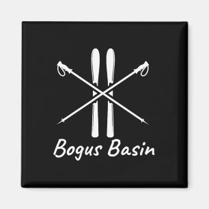 Imã Bogus Sin Idaho Ski Skiing Polos Winter Vaca