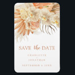 Ímã Bohemian Terracotta Weding the Date Magnet<br><div class="desc">Bohemian Terracotta Weding the Date Magnet</div>