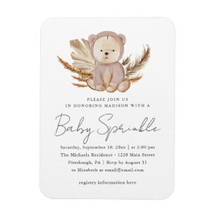 Ímã Boho Baby Sprinkle Invent with Sweet Bear