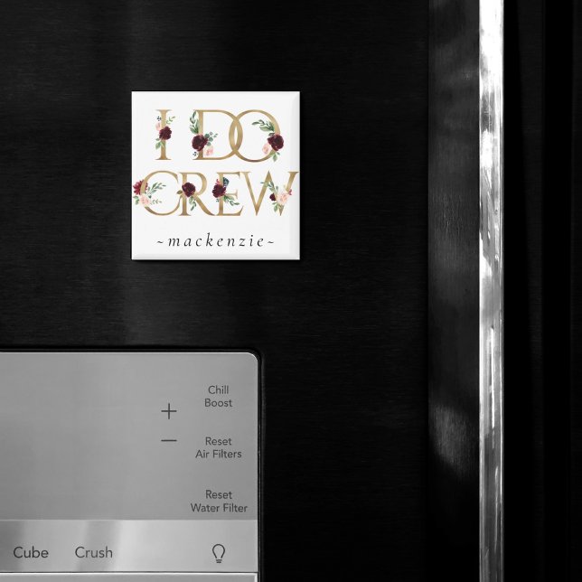 Imã Boho Bling | Bachelorette Bridal Party I Do Creme (Criador carregado)