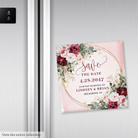 Boho Burgundy Glamouroso Beijo Dourado Floral Data