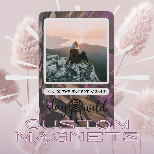 Ímã Boho Dreamcatcher Fique Selvagem Foto Magnet (Criador carregado)