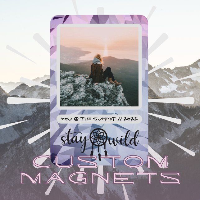 Ímã Boho Dreamcatcher Fique Selvagem Foto Magnet (Criador carregado)