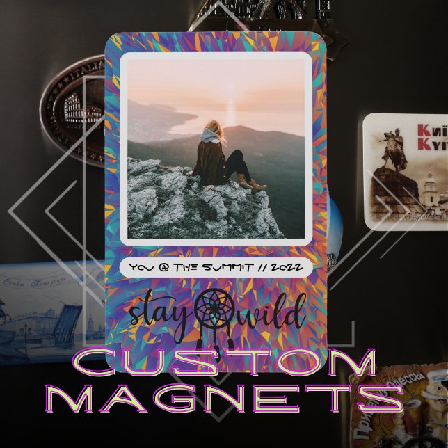 Ímã Boho Dreamcatcher Fique Selvagem Foto Magnet (Criador carregado)