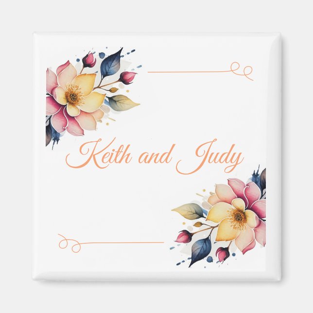 Imã Boho Floral Persica (Frente)