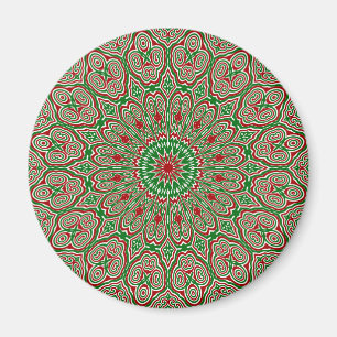 Imã Boho Hippie Funky Trippy Ornamentado Natal Mandala