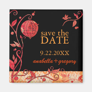 Imã Boho Love Birds Wedding Save the Date