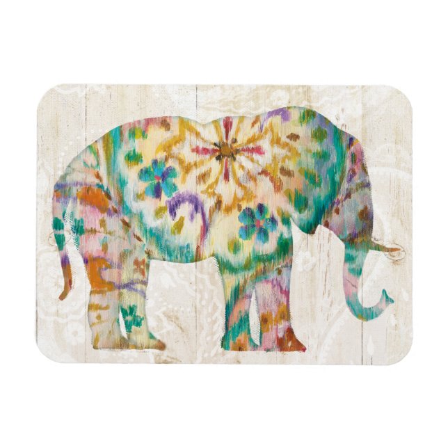 Ímã Boho Paisley Elephant I (Horizontal)