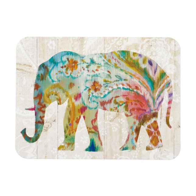 Ímã Boho Paisley Elephant II (Horizontal)