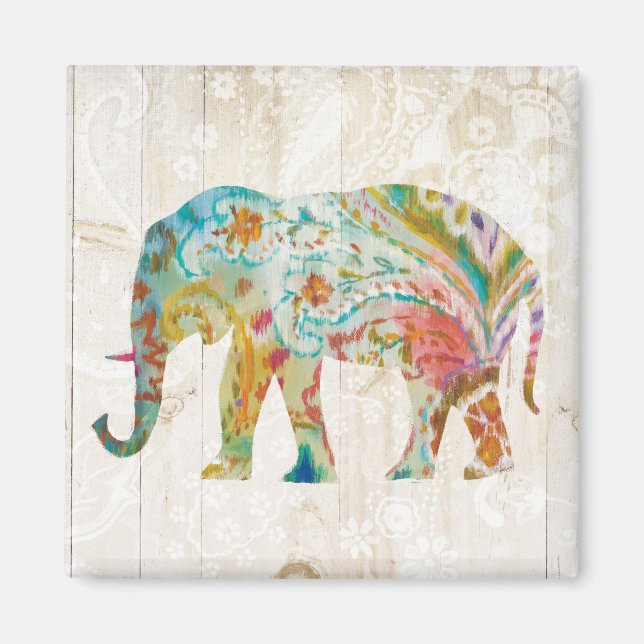 Imã Boho Paisley Elephant II (Frente)